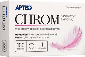 APTEO Chrom organiczny z niacyną, 100 tabletek